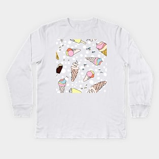 ice cream pattern Kids Long Sleeve T-Shirt